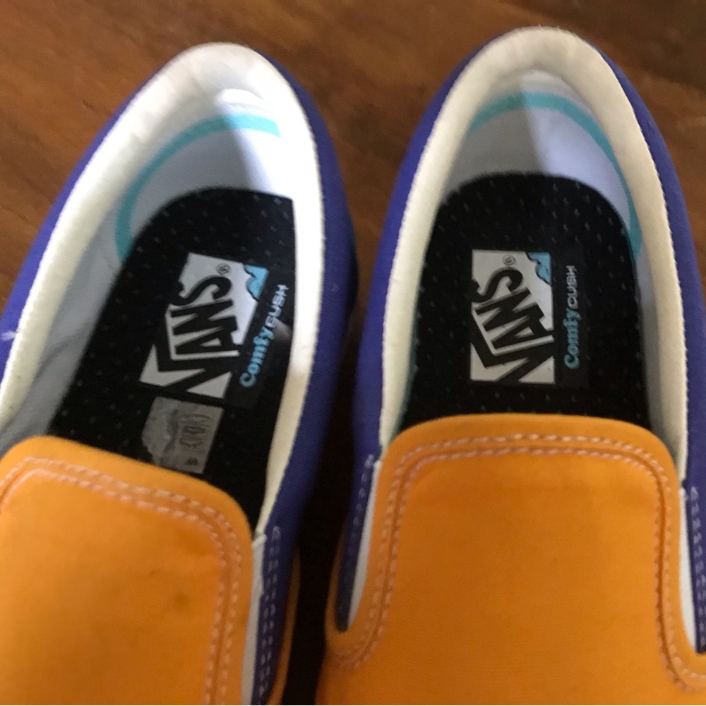 Vans Tri-color Retro Court Slip On Sneaker Unisex Men 9.5, Women 11 - Picture 2 of 8